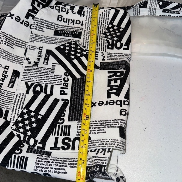 EUC Vintage Handmade Newspaper Print Shift Dress & Messenger Bag Size XL - Picture 13 of 14